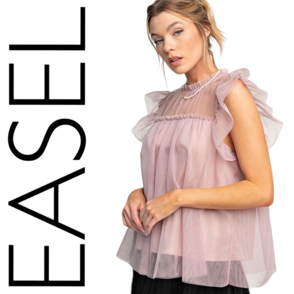 easel Tops - 815:  EASEL NWT TOP MAUVE (R1H)